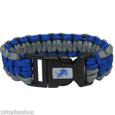 Detroit Lions Survival Paracord Bracelet with Team Logo (NFL)