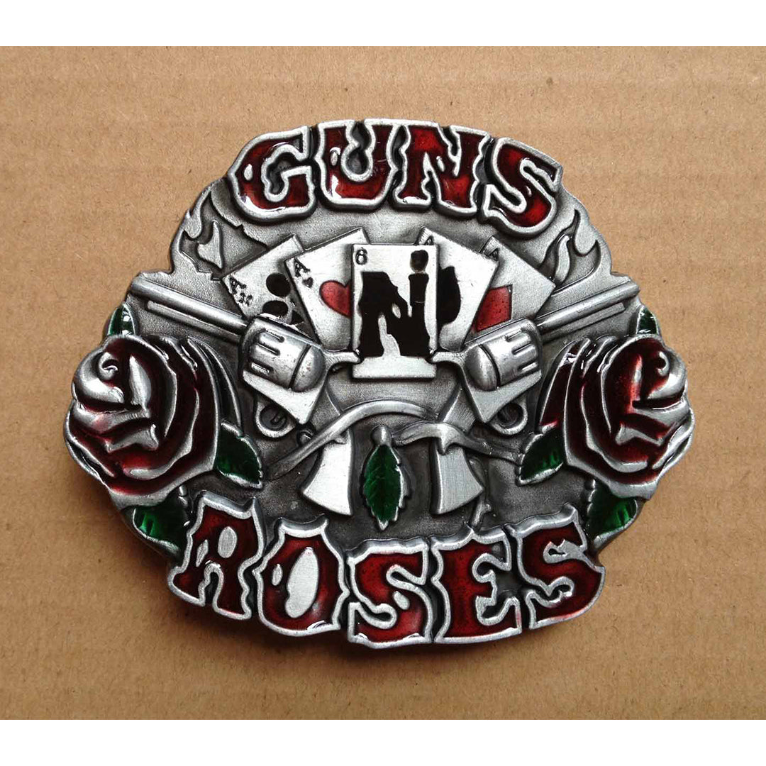 guns and roses belt buckle