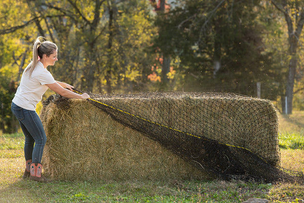 Large Square Bale Hay Net Hay Feeder Texas Haynet