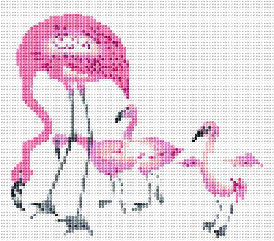 stitch cross patterns flamingo pattern counted pink printable flamingos handmade crochet thursday week stitching pdf bird