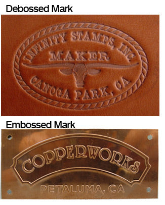 Debossed Mark vs. Embossed Mark Image