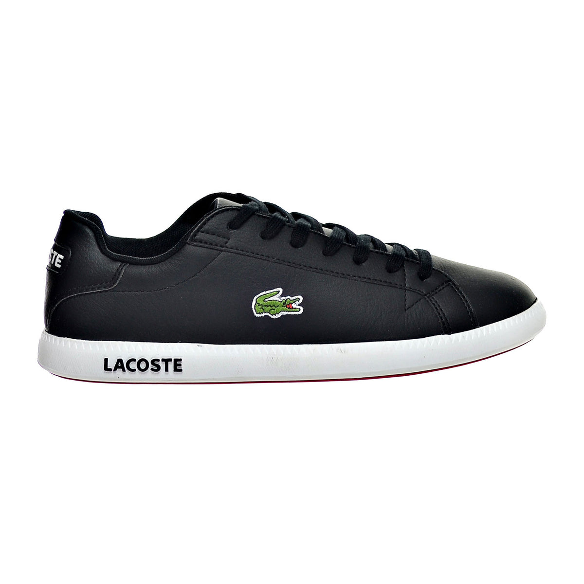 Lacoste Graduate LCR3 SPM Leather/Synthetic Men's Black/White