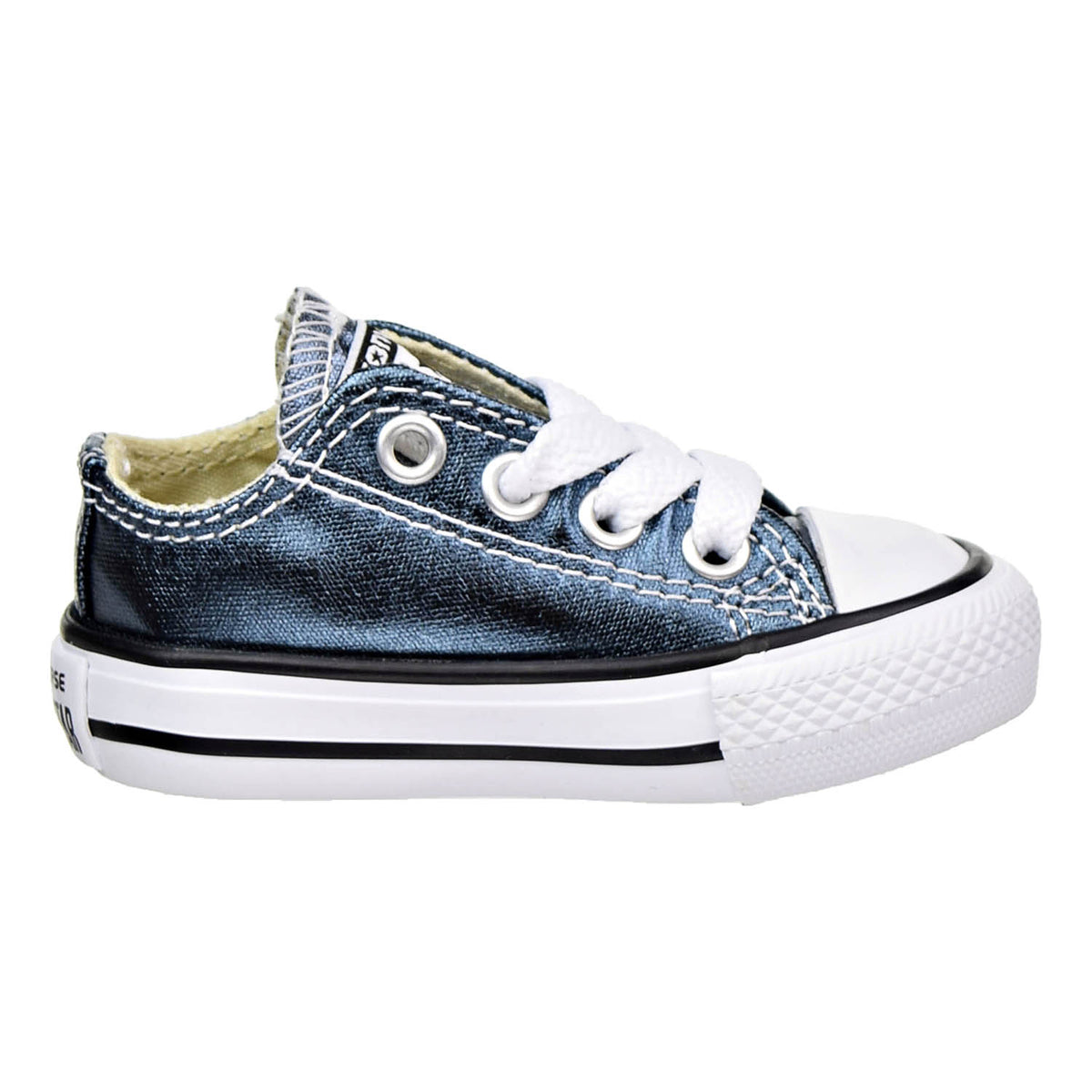 Humoristisch zwaarlijvigheid verzonden Converse Chuck Taylor All Star OX Infants Shoes Blue Fir/White/Black