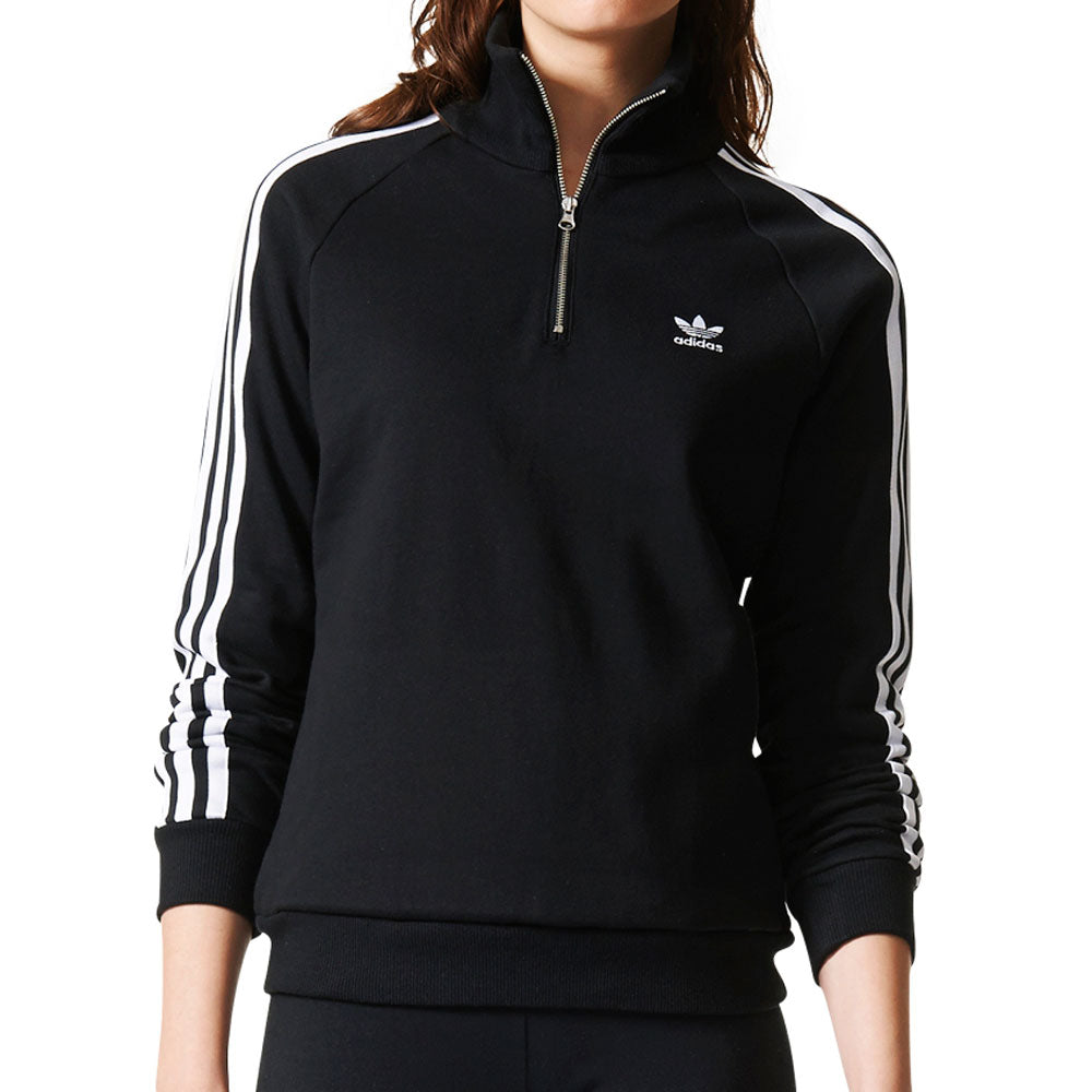 black adidas half zip