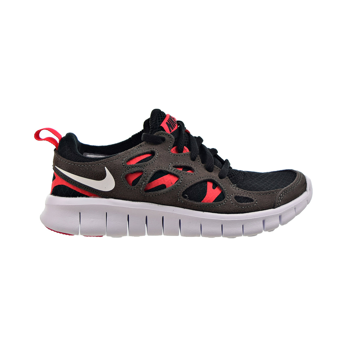 Nike Free Run Big Kids' Shoes Black-Siren Red-Medium Ash