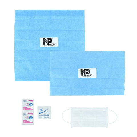 NeetPac Hygienic Travel Kit with Face Mask Wipes Tray and Seatback Cover at BeltOutlet.com