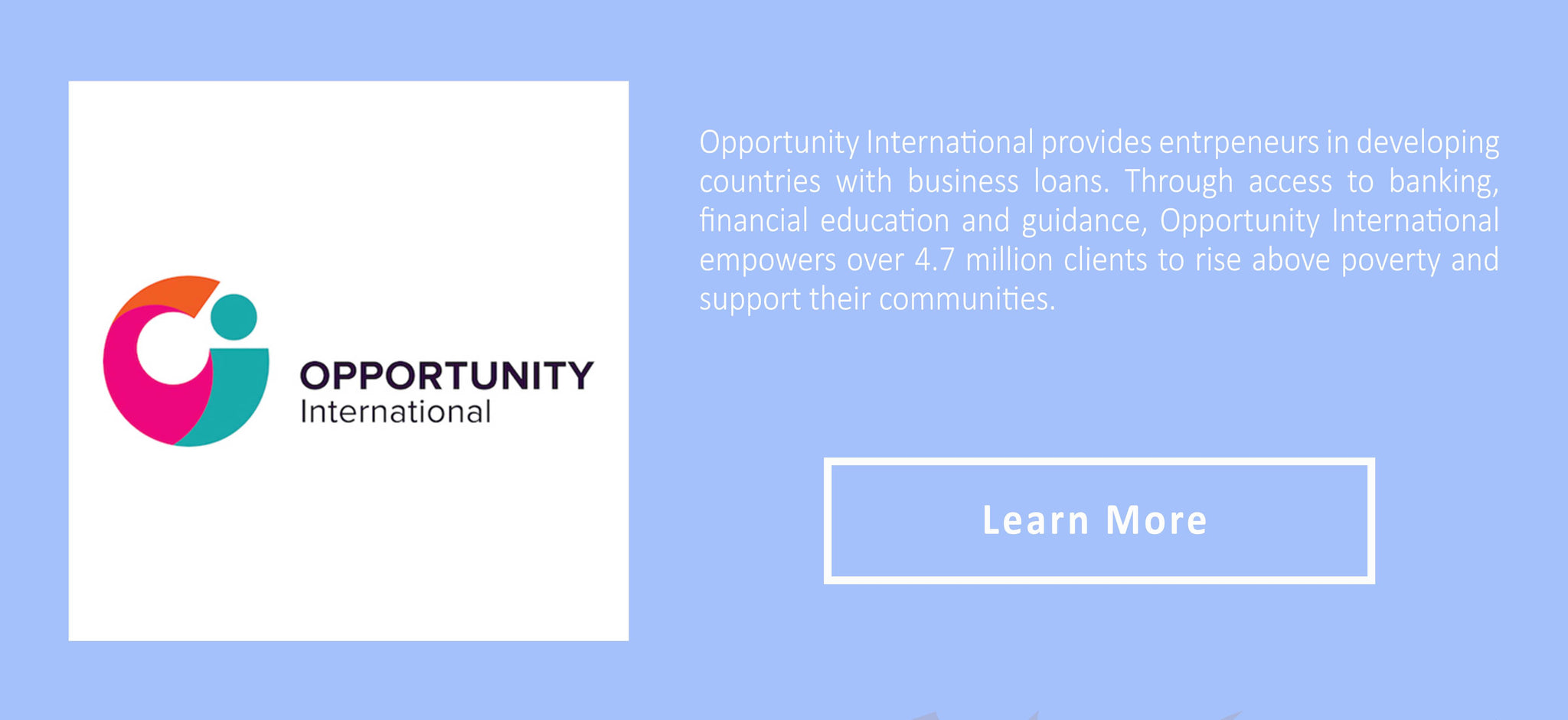 Opportunity international logo and description