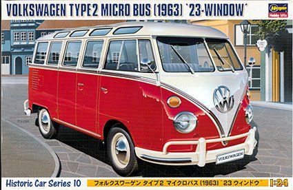 Hasegawa 21210 1:24 1963 Volkswagen Type 2 Micro Bus Plastic Model