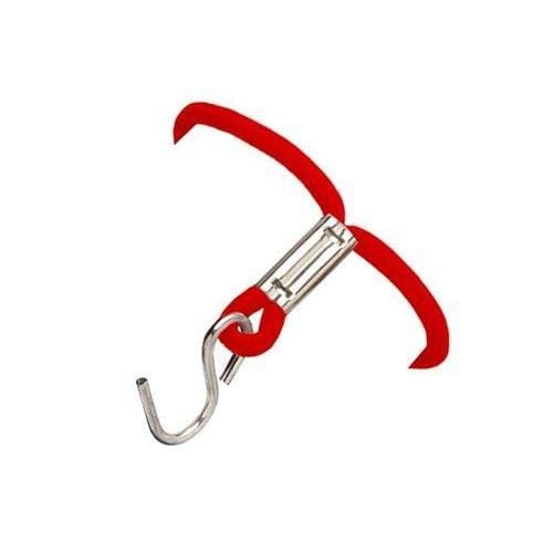 Red Elastic Wristband With Crimp and S-Hook