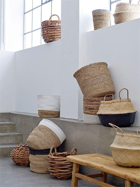 Large Natural & White Baskets