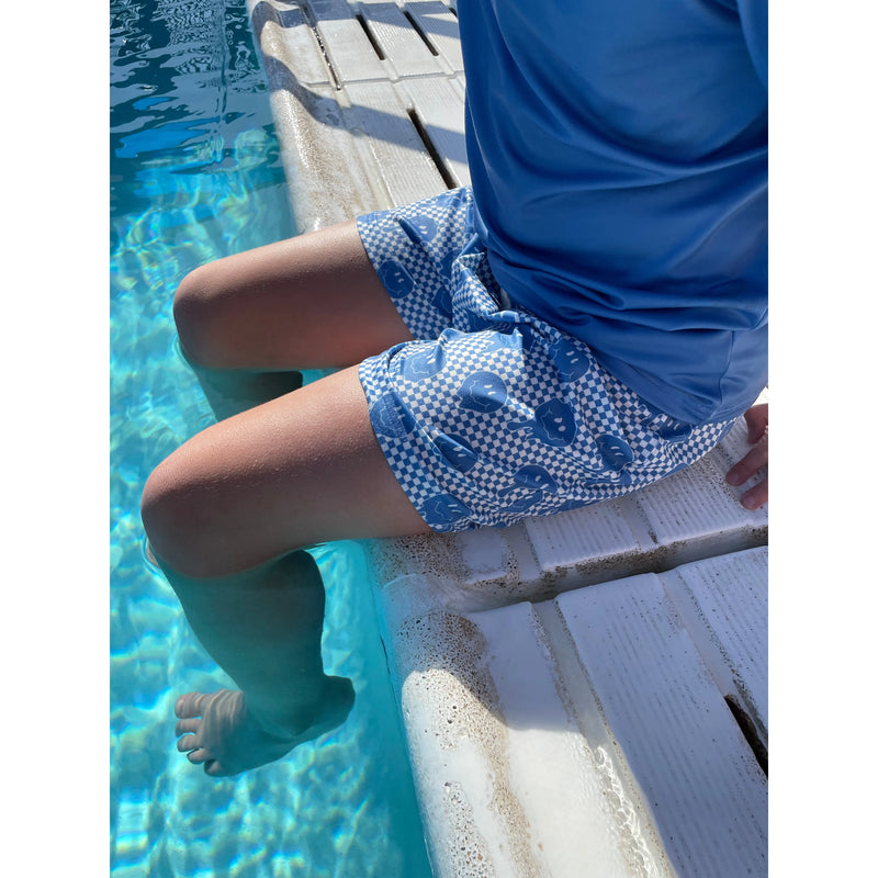 Swim Trunks- Drip Smiley