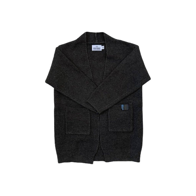 Long Cardigan- Black Heather