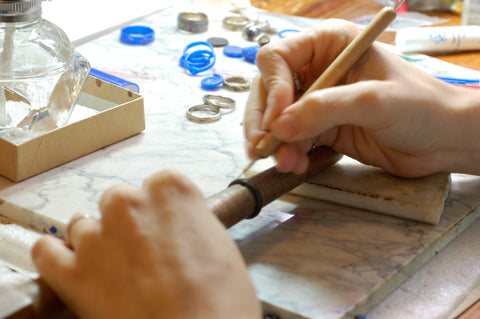 wax working in progress for jewelry