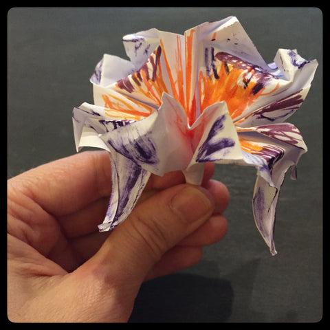 First origami flower during make a day 2016