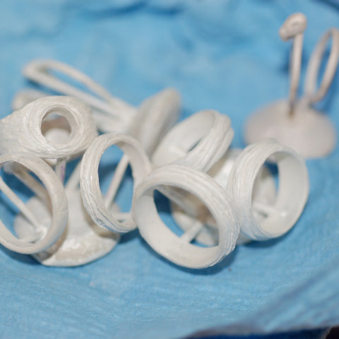clean sterling silver castings from the lost wax casting method