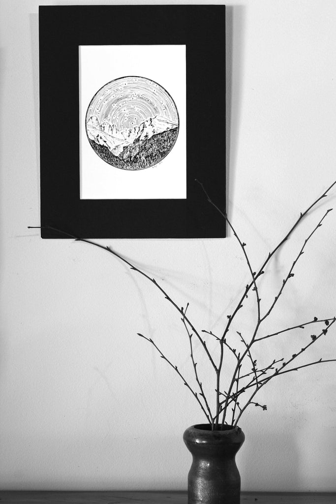 Sagittarius - Star Trails - Zodiac Constellations - Pen and Ink Drawing Print - Beth Cyr Handmade Jewelry