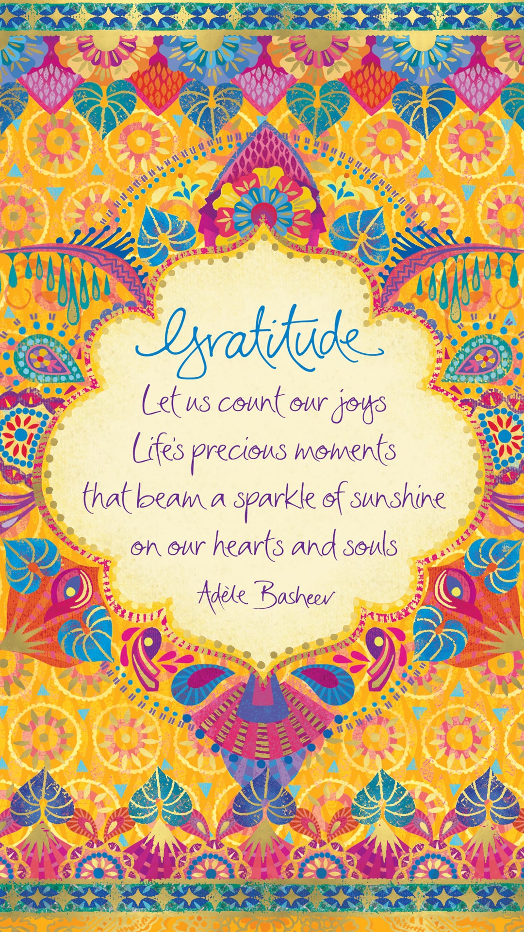 Gratitude Quote By Adèle Basheer - Free digital wallpaper