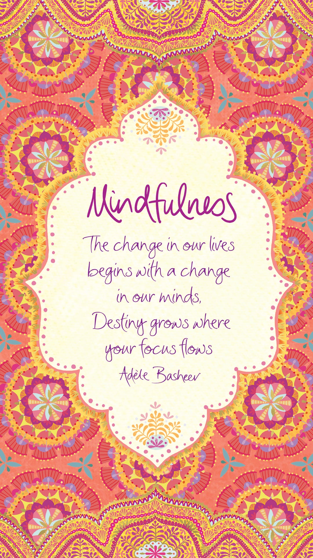 Intrinsic Mindfulness Quote By Adele Basheer - Digital Wallpaper