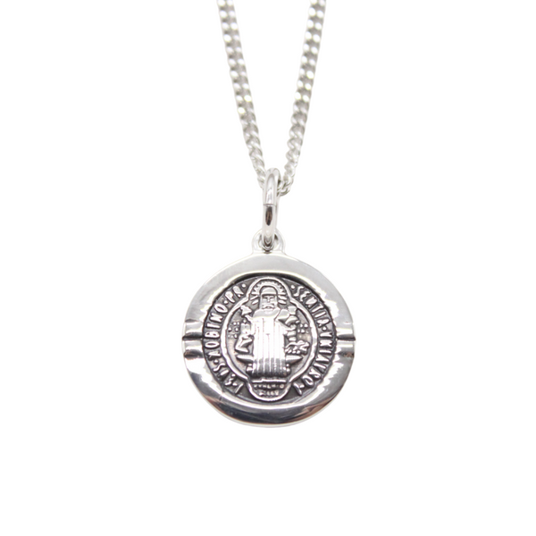 Stainless Steel St Benedict Medal Chain Set G To G Enterprise