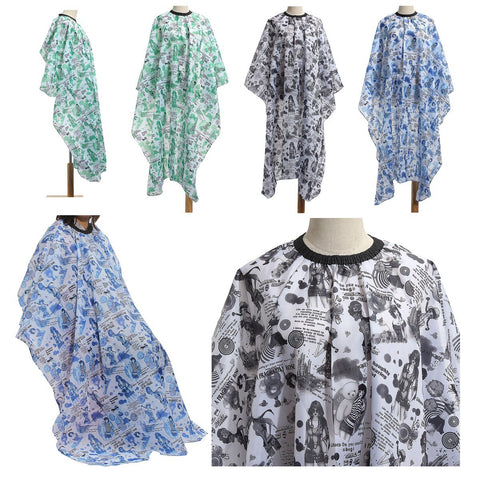 Adjustable Salon Barber Cartoon Hair Styling Apron Hairdressing Cutting Cloth Cape - Shopping2all - 1