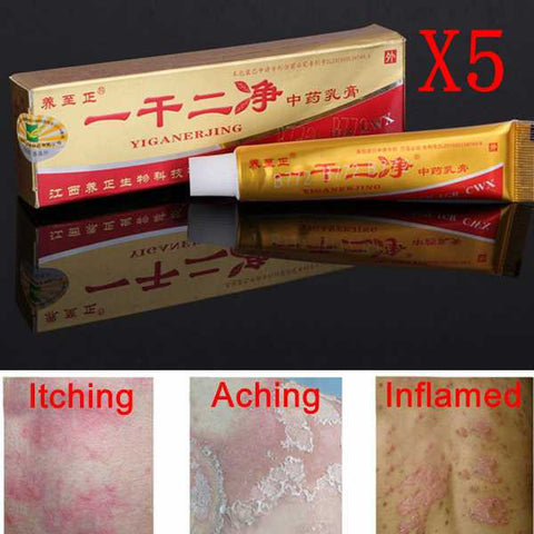 5PCS Safety Mint Psoriasis Eczema Fungus Relief Treatment Ointment Antibacterial Cream Skin Care - Shopping2all - 1