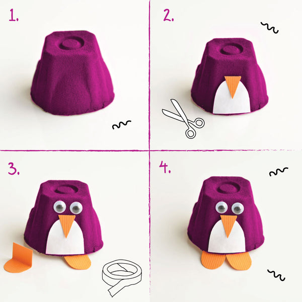 step by step diy craft penguin