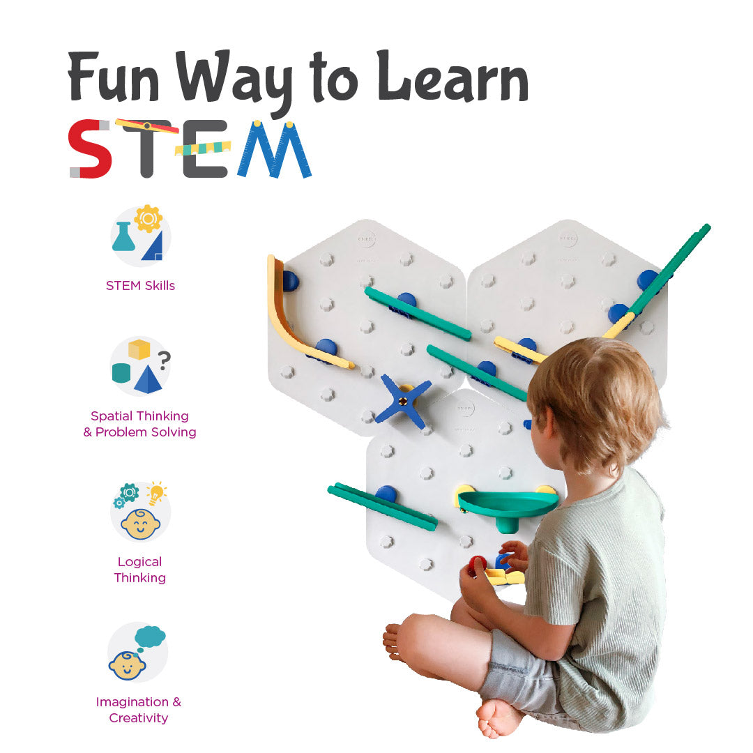 Crayon Edition: Triple Fun Set of 3 – VertiPlay STEM Marble Run