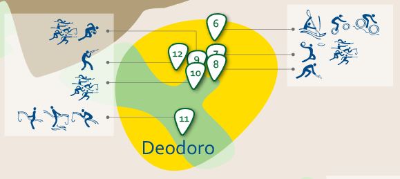 Map of the Deodoro Region - Olympic Games 2016