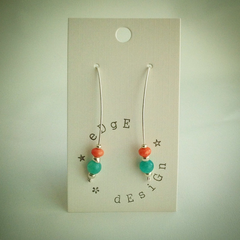 Wire Balance Earrings - silver plate - eDgE dEsiGn London