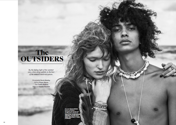 wool magazine features James & Irisa jewellery