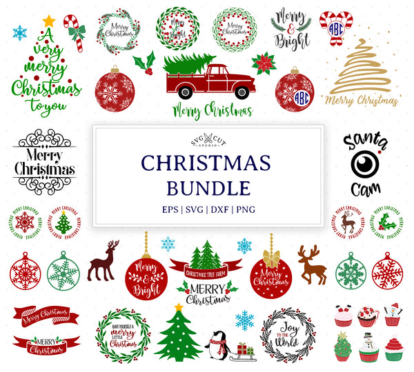 Christmas SVG Files Bundle for Cricut and Silhouette