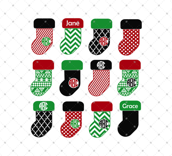 Christmas Stocking SVG Files for Cricut and Silhouette