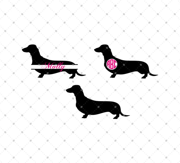 SVG Cut Files for Cricut and Silhouette - Dachshund Files