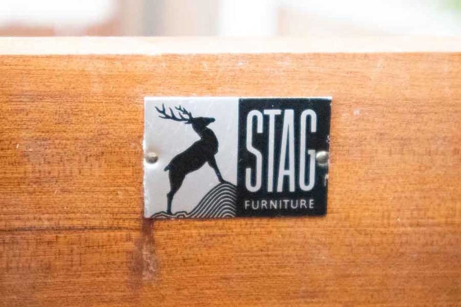 Vintage Stag furniture label 