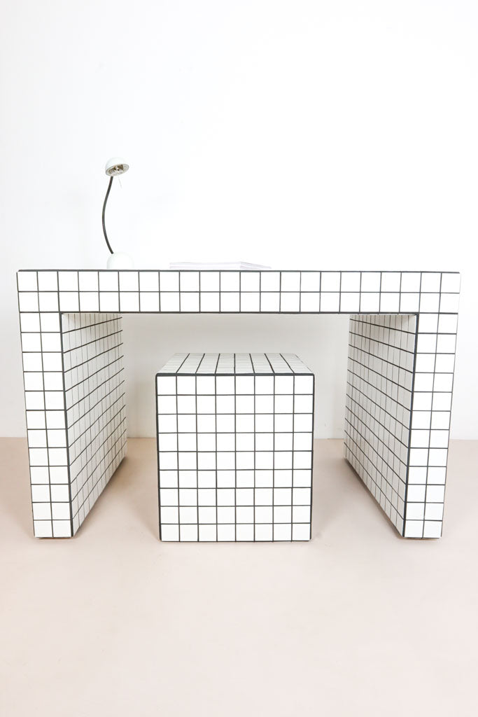 Indføre hack fleksibel Handmade White Tiled Writing Desk by EBTD London – everythingbutthedog