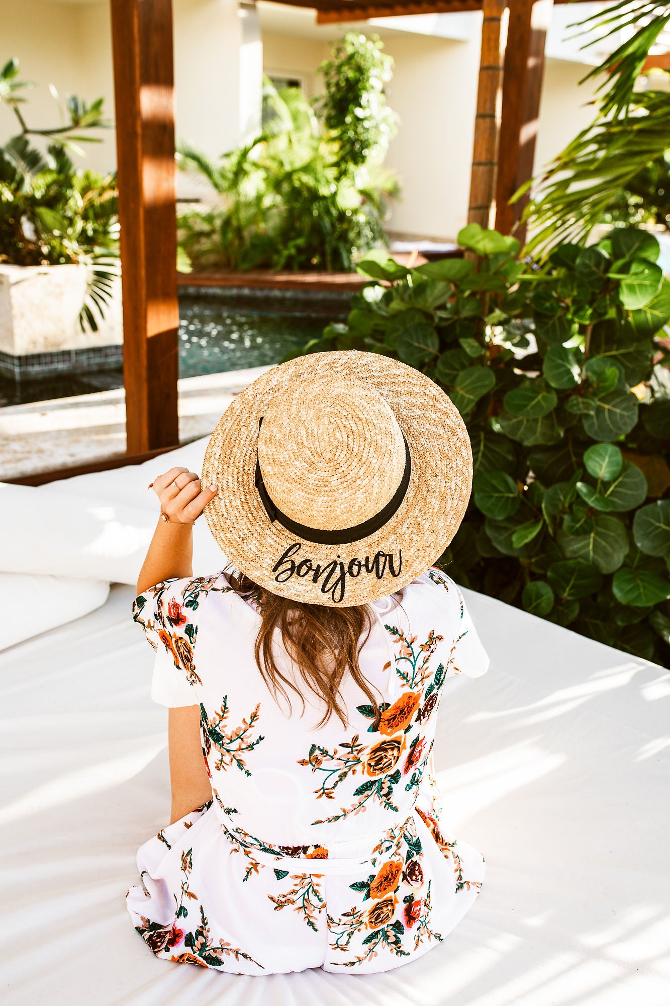 personalized straw hat