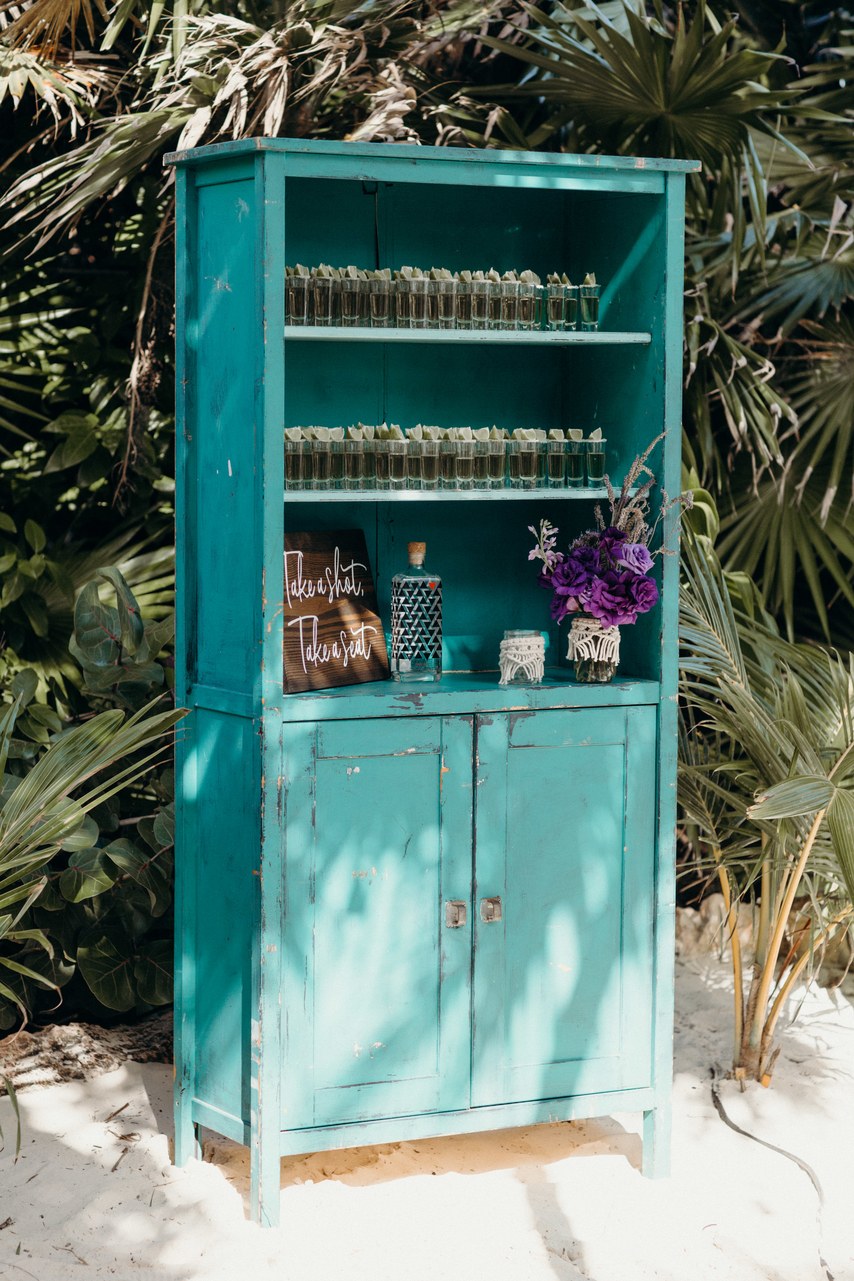 decor for boho beach wedding in Tulum