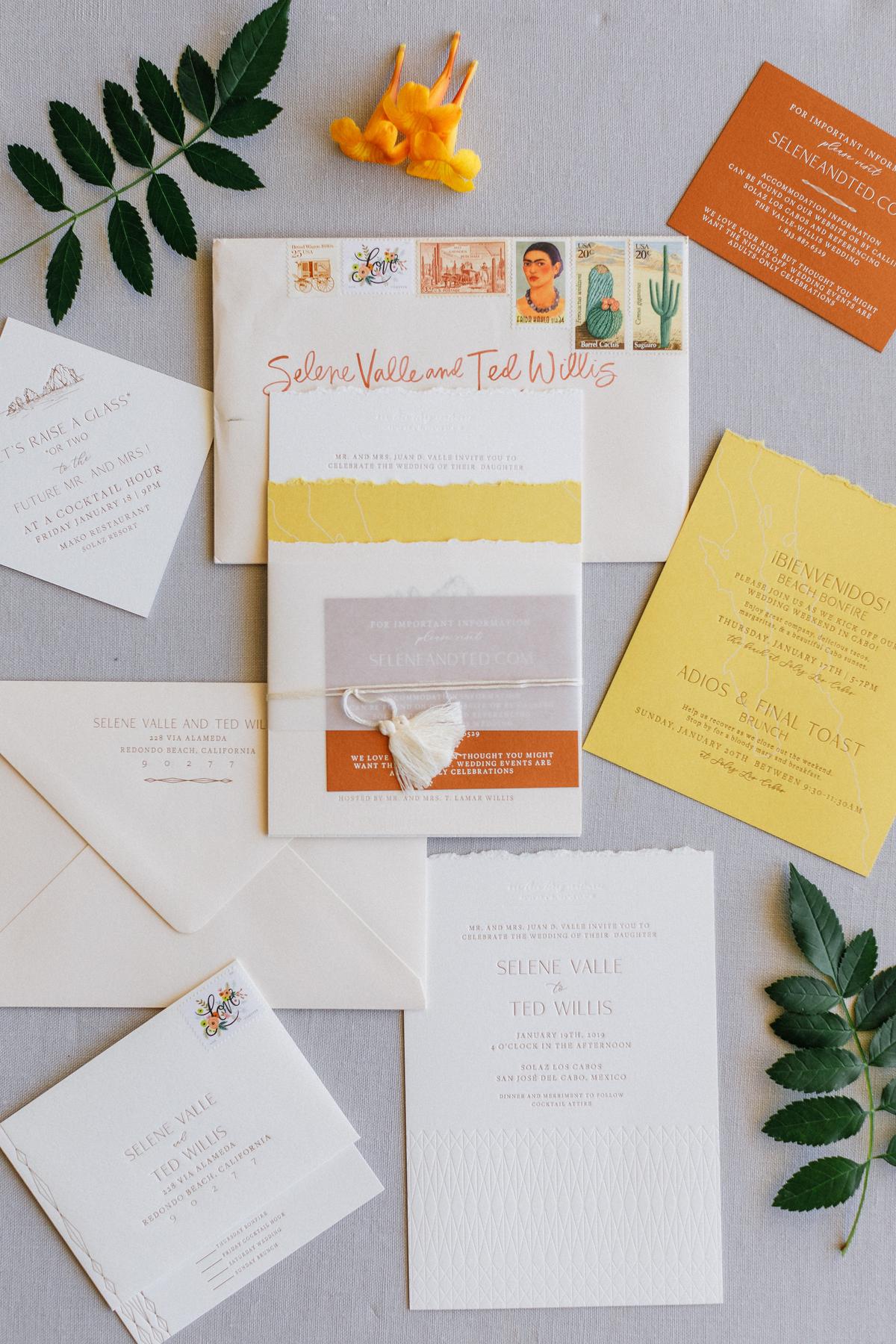 boho inspired invitations