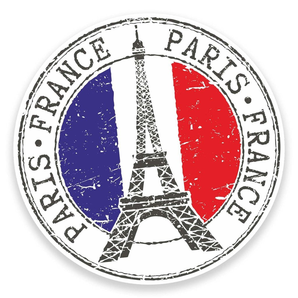 2 x Paris Eiffel Tower France Vinyl Sticker #9271 – Destination Vinyl Ltd