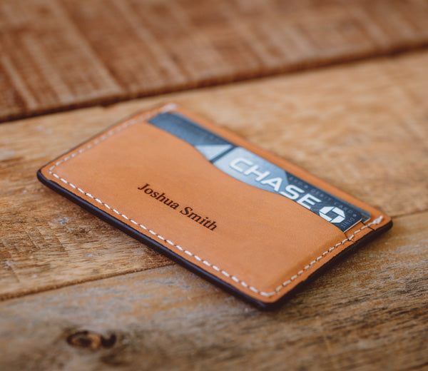 mens leather card case