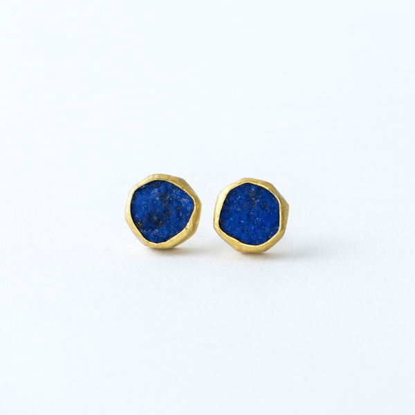 lapis earrings gold