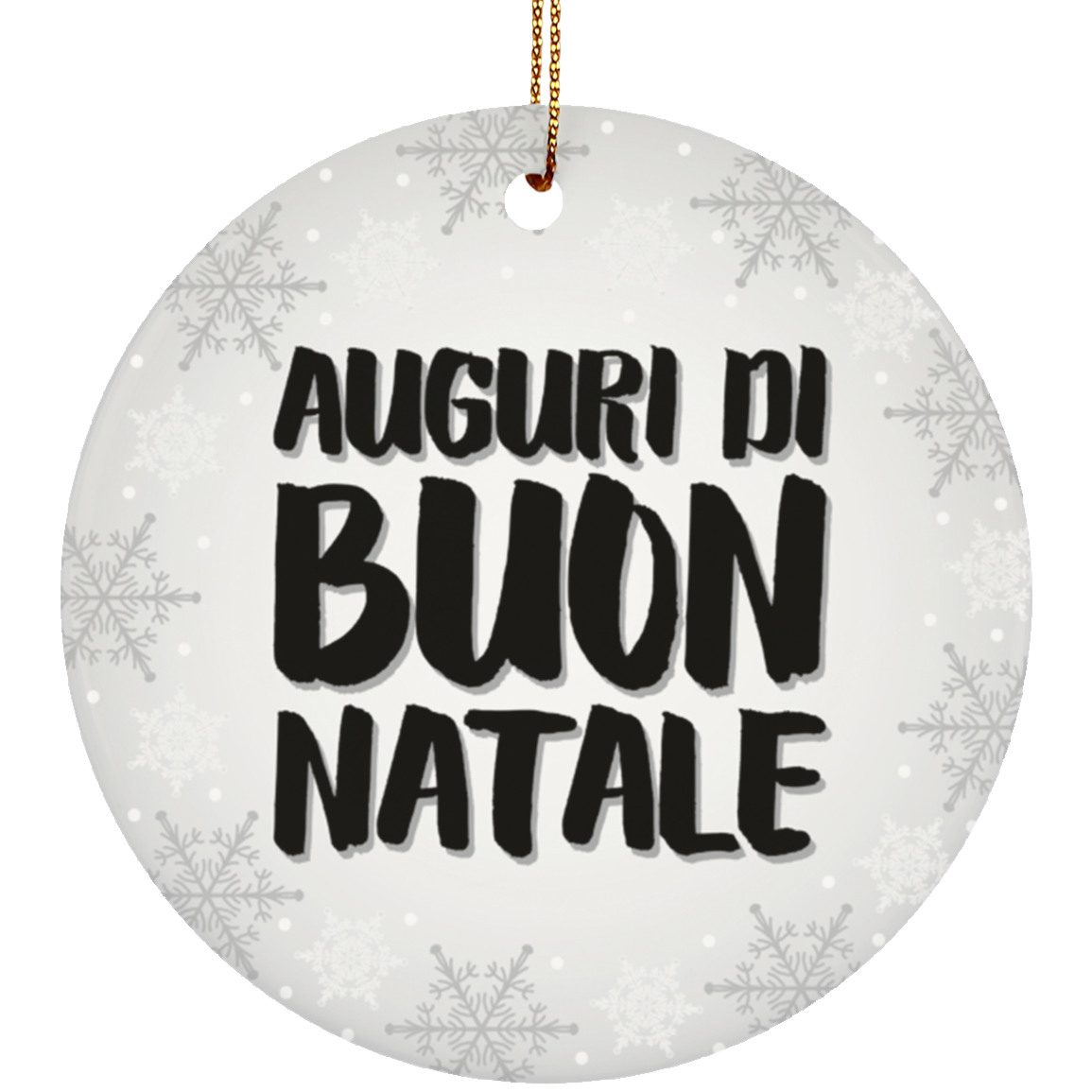 Buon Natale Ornament.Auguri Di Buon Natale Christmas Circle Ornament Gifts143