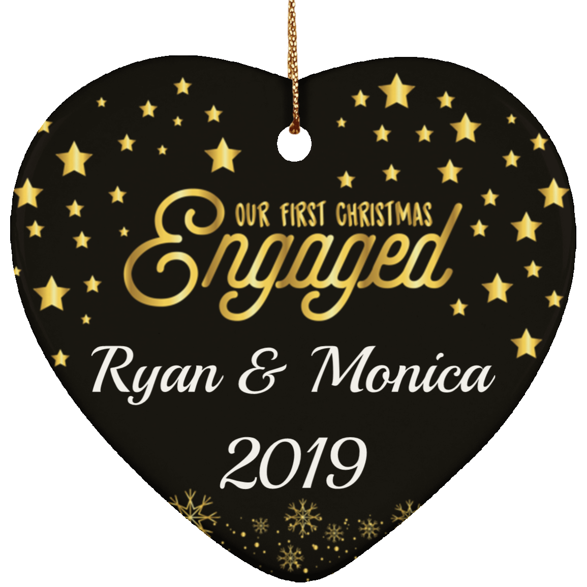 1st christmas engaged ornament