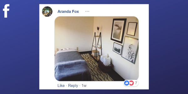 Facebook post from Aranda Fox with ideas for treatment room decor.