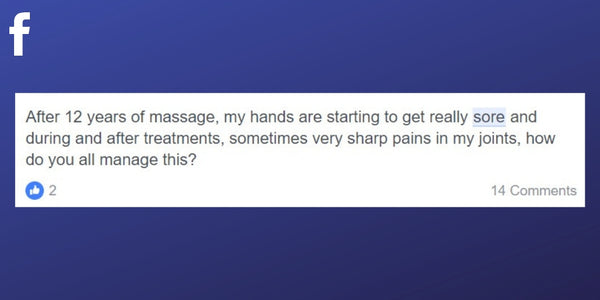 Facebook post from Hannah Louise Steele about pain in the hands