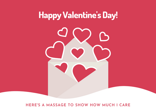 Valentines Day template for offer for massage therapy businesses 