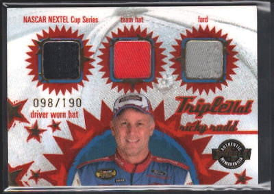 RICKY RUDD 2005 WHEELS TRIPLE HAT 3-CLR PATCH SP#/190