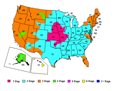 FedEx Ground Service Map