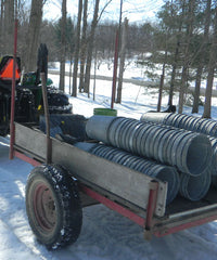 wagon with sap buckets