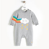 grey cashmere baby rainbow cloud playsuit